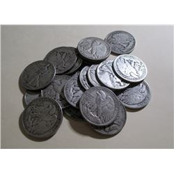 $10 Face Value - 20 pcs Walking Liberty Halves