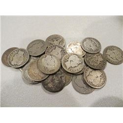 (20) Barber Quarters - 90% Silver