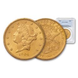 1904 MS 62 PCGS $ 20 Gold Liberty