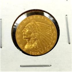 1914 $ 2.5 Gold Indian