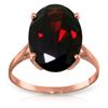 Image 1 : Genuine 6 ctw Garnet Ring Jewelry 14KT Rose Gold - REF-49H6X