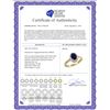 Image 2 : Natural 0.83 ctw Lapis & Diamond Engagement Ring 10K Yellow Gold - REF-24Z5Y