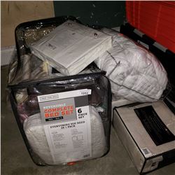 LOT OF NEW BEDDING AND COVERS