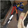 Image 1 : LOT OF 2 IRWIN QUICK GRIP CLAMPS AND KC BOLT CUTTERS