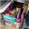 Image 1 : BOX LOT OF KIDS TOYS, BARBIES, WOODEN ELEPHANT, XBOX CONTROLLERS, ETC