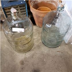 2 GLASS CARBOYS