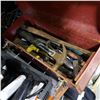 Image 2 : BLACK CRATE AND RED TOOL BOX OF TOOLS