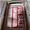 Image 2 : BOX LOT OF FOR SALE SIGNS, EXIT, YARD SALE, ETC - OVER 200