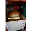 Image 1 : WOOD CANNISTER SET, CLOCK, AND XMAS DECOR