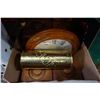 Image 2 : WOOD CANNISTER SET, CLOCK, AND XMAS DECOR