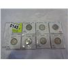 Image 1 : 7 CANADIAN SILVER QUARTERS KING GEORGE VI - ALL DIFFERENT AND .800 SILVER