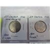 Image 2 : 7 CANADIAN SILVER QUARTERS KING GEORGE VI - ALL DIFFERENT AND .800 SILVER