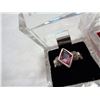 Image 2 : 2 STERLING SILVER RINGS - 1 GREEN STONE AND OTHER W/ PURPLE STONE