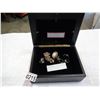 Image 1 : BLACK JEWELLERY BOX W/ 9 RINGS