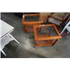 Image 2 : PAIR OF GLASSTOP END TABLES