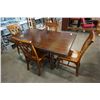 Image 2 : BROWN DINING TABLE AND 4 PIER 1 IMPORTS CHAIRS