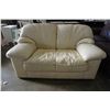 Image 1 : CREAM LEATHER LOVE SEAT