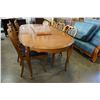 Image 8 : QUEEN ANNE DINING TABLE W/ 3 LEAFS AND 6 FRUITWOOD CHAIRS