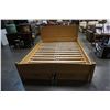 Image 1 : MAPLE QUEEN SIZE IKEA BEDFRAME W/ UNDERBED STORAGE DRAWER