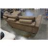 Image 3 : BROWN UPHOLSTERED SECTIONAL SOFA