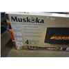 Image 2 : MUSKOKA CURVED WALL MOUNT ELECTRIC FIREPLACE - NO REMOTE