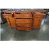 Image 2 : BROWN GLASS TOP CHEST OF DRAWERS
