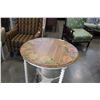 Image 2 : ROUND PAINTED BARLEY TWIST TABLE