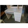 Image 2 : 2 PIECE DESK W/ GLASS DOOR CUPBOARDS