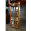 Image 1 : CORNER DISPLAY CABINET W/ GLASS DOORS