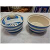 Image 2 : CORNISH WARE AND IRON STONE HANDLED DISHES AND WEDGEWOOD PLATE