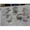 Image 2 : LOT OF ANIMAL; ART GLASS ON VINTAGE TRAY SIGNED