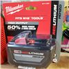 Image 2 : NEW MILWAUKEE HD12.0 RED LITHIUM BATTERY AND NEW RAPID CHARGER RETAIL $329