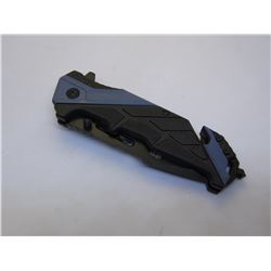 Blue Snake Eye Tactical Spring Assist Knife 4.5 inches Closed