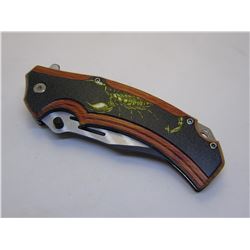 Dragon Snake Eye Tactical Spring Assist Knife 4.75 inches Closed