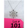 Image 1 : Diamond Sterling Silver Snowflake Necklace