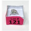 Image 2 : Diamond & Green Amethyst Sterling Silver Ring