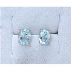 New Blue Topaz Sterling Silver Earrings