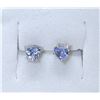 Image 1 : New 1 CT Tanzanite Sterling Silver Stud Earrings