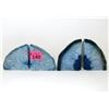 Image 1 : 2 Pairs of Blue Brazilian Agate Crystal Bookends