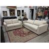 Image 1 : New Stylus Beige Fabric Sofa and Loveseat