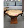 Image 1 : Hand Crafted  Solid Pine Twisted Base End Table
