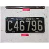 Image 1 : Rare USA 1938 New Jersey License Plate