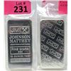 Image 1 : 10 Oz Johnson Matthey .999 Silver Investor Bar
