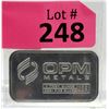 Image 1 : 1 Oz. Ohio Precious Metals .999+ Silver Bar