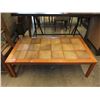 Image 1 : Large Tile Top Oak Coffee Table