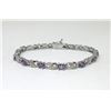 Image 1 : Amethyst & Diamond 6.02 CT Tennis Bracelet