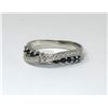 Image 1 : Sapphire & Diamond Crossover Design Ring
