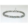 Image 1 : Diamond & White Topaz Tennis Bracelet