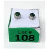 Image 2 : New Emerald & Diamond Sterling Silver Earrings