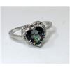 Image 1 : 1.25 CT Mystic Topaz & Diamond Sweetheart Ring